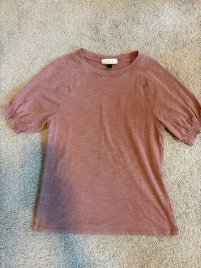 Universal Thread Dusty Rose Short Sleeve Smocked Tee